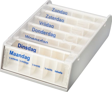 Able2 Medicijndoos voor 7 dagen - Anabox wit - Pillendoos - Medicijndoos