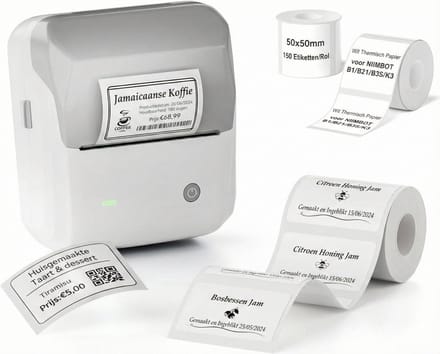 Niimbot B31 - Labelprinter - Labelmaker - Bluetooth - Print Breedte 20-75mm - Grijs