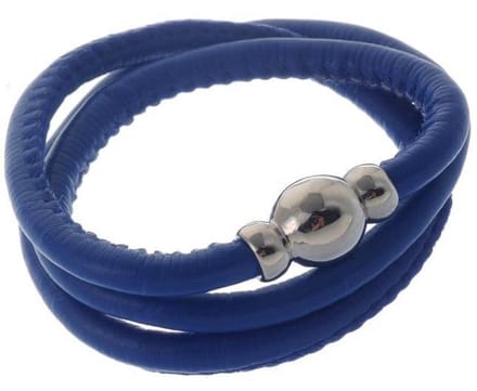 Behave - Wikkelarmband - Blauw - Zilverkleur sluiting - Casual chic