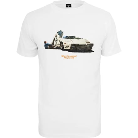 Mister Tee - Weekend Wolf Heren T-shirt - S - Wit