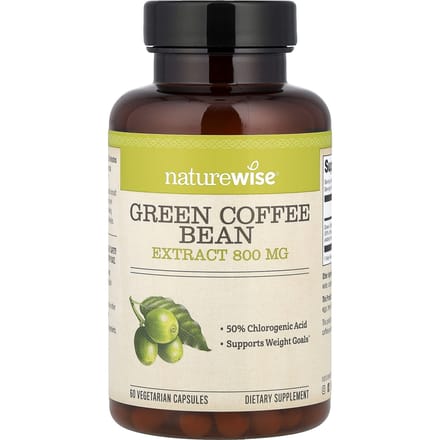 Groene Koffieboon Extract, 800mg, 60 Plantaardige Capsules