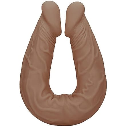 Realistische Dubbele Dildo zeer soepel 34 cm - Bruin