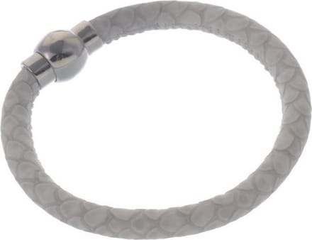 Behave - Armband - wit PU leer - minimal stijl - nikkelvrij