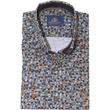 Eden Valley - Lange mouw overhemd - Mannen - XL - Groen - Katoen - 515027 Regular fit