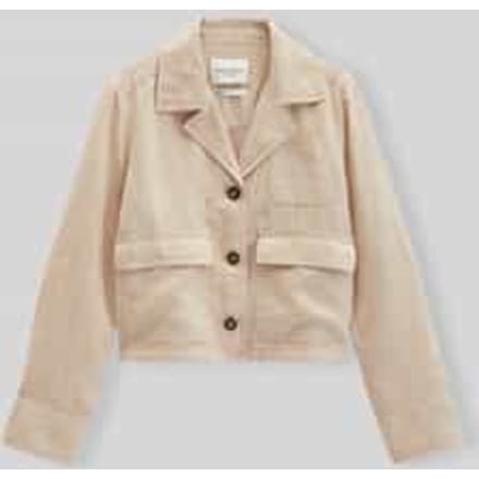 relaxed fit korte blazer van puur linnen