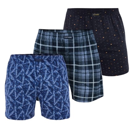 Cornette Comfort Serie - Katoenen Boxershorts - 3-pack - XL - Zwarte kleur