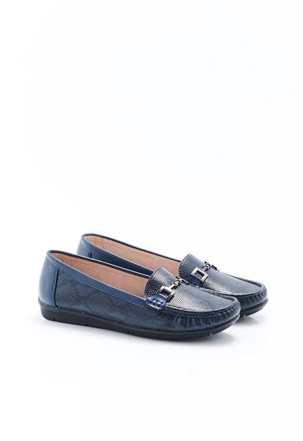 Damart - Mocassins met siergesp - Dames - Blauw - 37