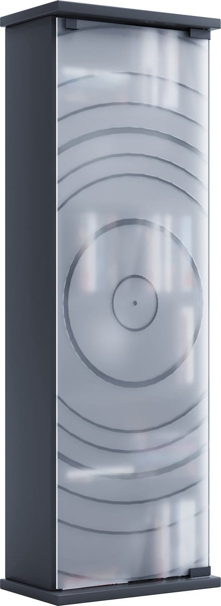 Houten CD DVD-standaard Plankkast Opbergrek Staande Plank Glazen Deur Tilano M