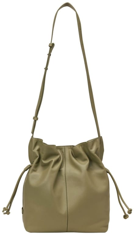 Marc O'Polo Leren schoudertas Sienna Hobo Bag Pure Sage kaki