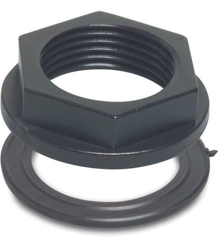 Deltafix opsluitwartel + afdichting zwart 3/4 inch 1 st.