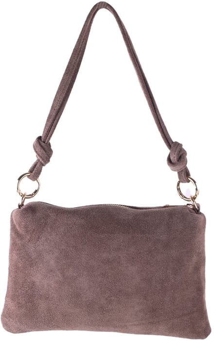 Giuliano lederen schoudertas Sienna - Suede - Made in Italy - Taupe