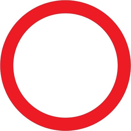 Pickup bord rond diameter 18 cm - Verbodsbord algemeen