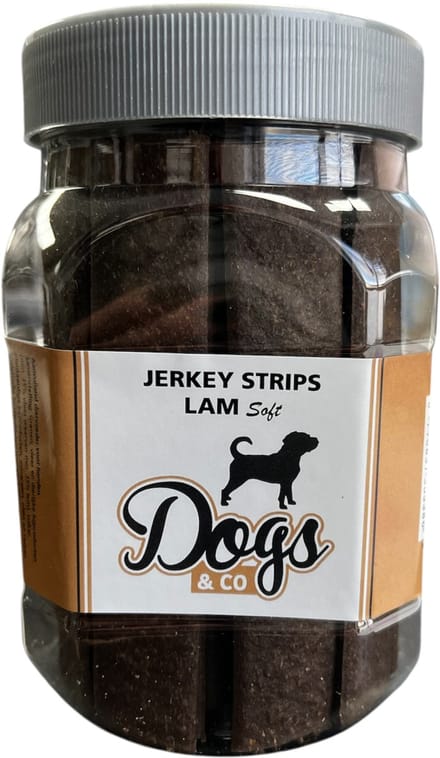 Jerkey Strips Lam 390gram/Pot Dogs&Co