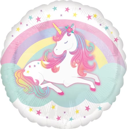 Anagram Folieballon Enchanted Unicorn Junior 43 Cm