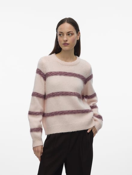 VERO MODA - VMZADA LS O-NECK PULLOVER - Dames - Gebreide truien