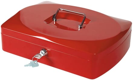 Q-CONNECT geldkoffer | 325 x 235 x 85 mm | rood