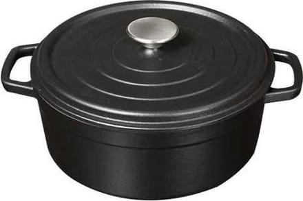 Gietijzeren braadpan mat zwart, 20cm - Sürel
