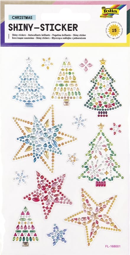 Kerstshiny foliestickers