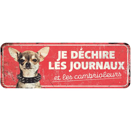 Chihuahua waarschuwingsbord van D&D Home