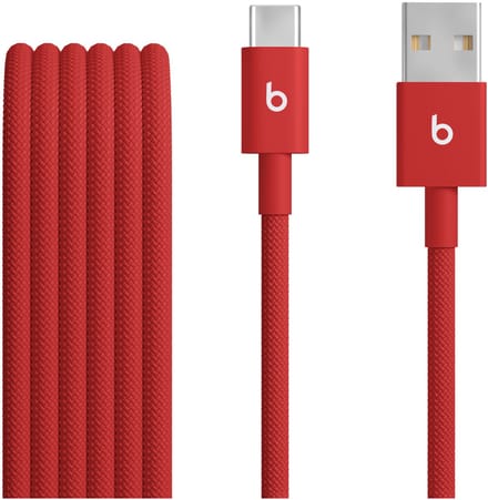 Beats by Apple - USB‑C Oplaadkabel - USB‑C naar USB‑C - 60W - 1,5m - Geweven - Rood