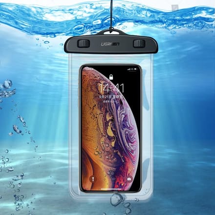 Ugreen - Waterdichte Telefoonhoes - IPX8 - Zwart - Met Koord