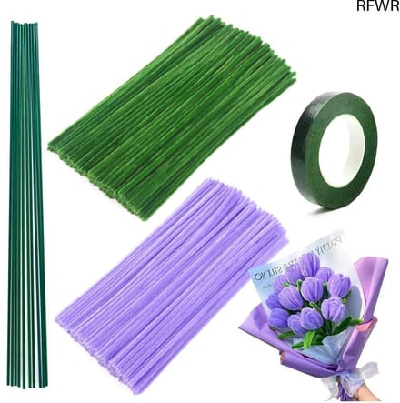 RFWR® Vormbare Draadset voor Creatieve Klussen - 211 Stuks in Paars en Groen