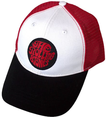 The Rolling Stones - 70s Logo Emblem Trucker pet - Zwart/Rood