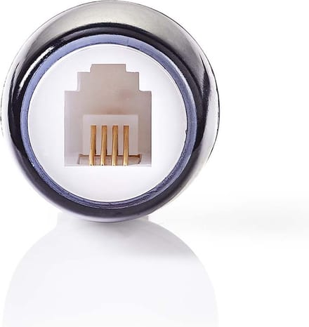 Nedis Anti-Twist Telecom-Adapter - Type Aansluiting: RJ10 - Type adapter: Adapter - PVC - Transparant / Zwart
