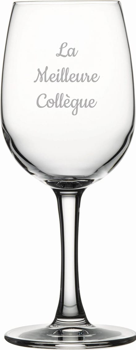 Witte wijnglas gegraveerd - 26cl - La Meilleure Collègue