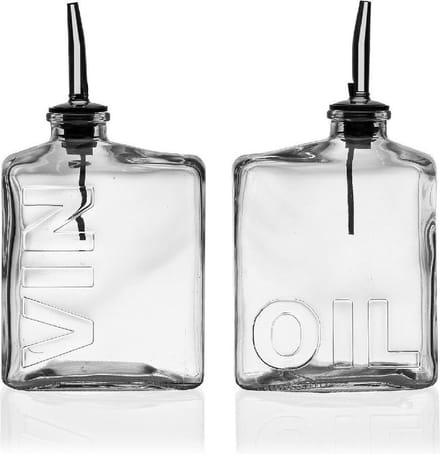 Azijn En Olie Flesjes 2 Stuks (6 x 18,5 x 10 cm)