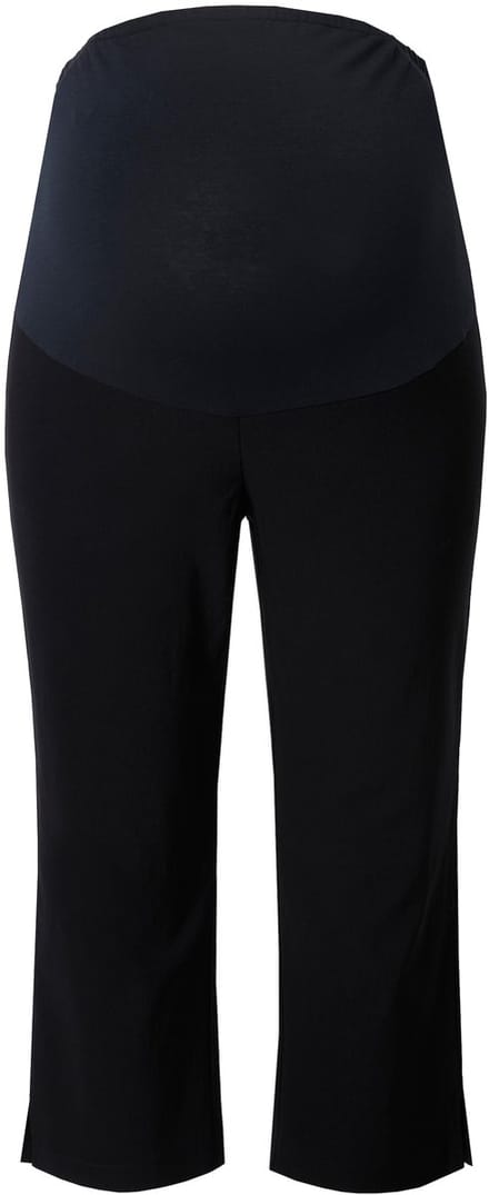Ulla Popken - Dames - Bengaline broek zwangerschapsbroek kuitlang - Zwart - Maat 42+