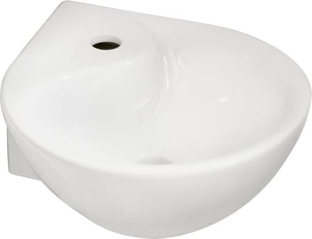 Wiesbaden Porta hoekfontein 35 x 35 x 14,5 cm glans wit