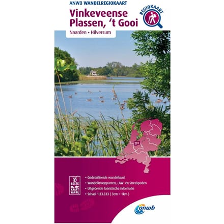 Vinkeveense Plassen, 't Gooi - Anwb Wandelregiokaart - ANWB
