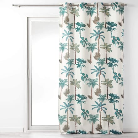 douceur d'intérieur, Gordijn met oogjes (140 x 260 cm) Banany, bedrukt polyester
