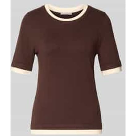 Slim fit gebreid shirt van viscosemix