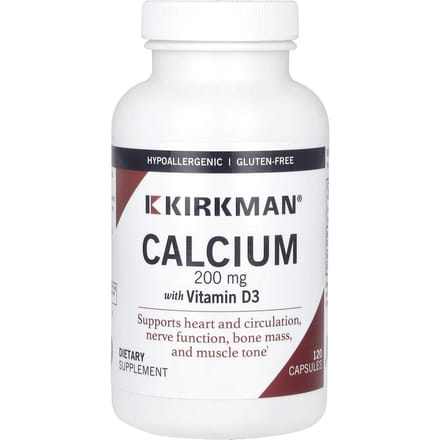Kirkman Labs, Calcium with Vitamin D3, 200 mg, 120 capsules