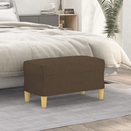 vidaXL - Bankje - 70x35x41 - cm - stof - bruin
