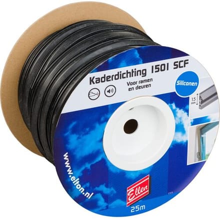Ellen 1501 SCF kaderprofiel - zwart - rol 25mtr