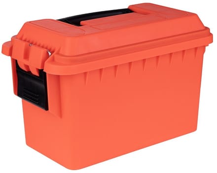 Plastic opbergbox . oranje