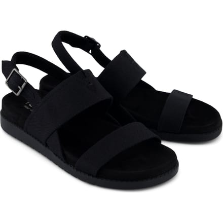 TOMS Marin Slingback Canvas Dames Zwarte Sandalen