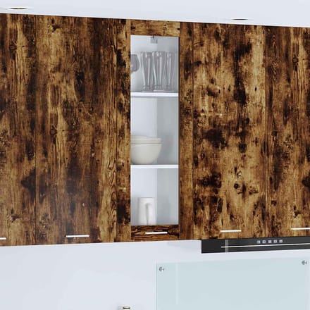 vidaXL - Hangkast - Gerookt - eiken - 40 - x - 31 - x - 100 - cm - Bewerkt - hout