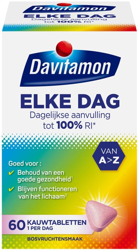 Davitamon - Elke Dag - 4 x 60 kauwtabletten - Voordeelverpakking