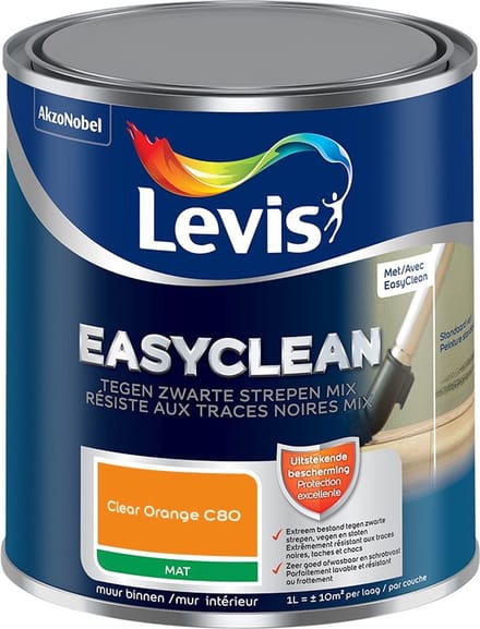 Levis - Easyclean Tegen Zwarte Strepen Mix - Clear Orange C80 - Mengverf - 1 L