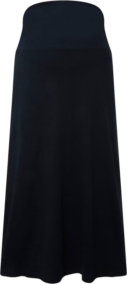Ulla Popken - Dames - Jersey rok A-lijn elastische tailleband zijsplitten - Marine - Maat 50+