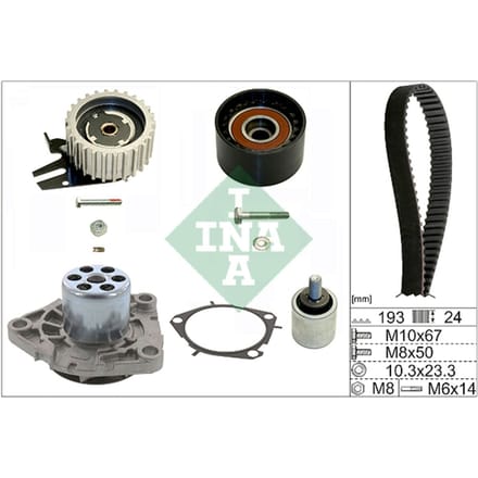 Schaeffler Ina Waterpomp + distributieriem set INA 530 0619 30