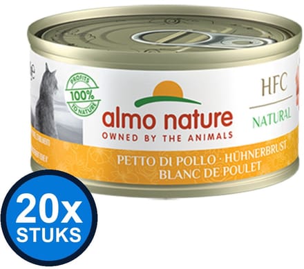 20x Almo Nature HFC - Kipfilet - Kattenvoer Natvoer - 70g