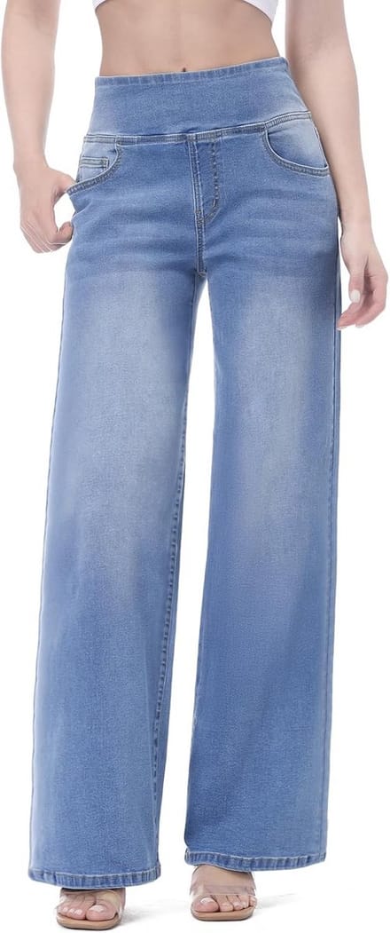 Dames Jeans Hoge Taille Push Up Recht Model met Zakken