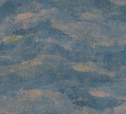 GOLFPATROON BEHANG | Abstract - blauw goud - A.S. Création Metropolitan Stories Hot Spots
