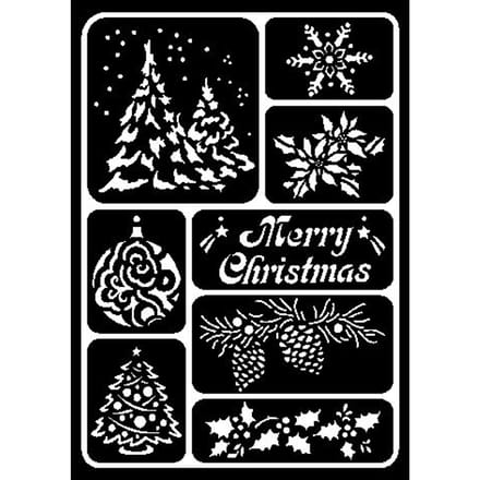 VBS Stencil, zelfklevend, DIN A5 - Kerstmis