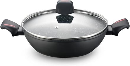 Ondiepe Koekenpan van Gesmeed Aluminium met Antiaanbaklaag - 28 cm